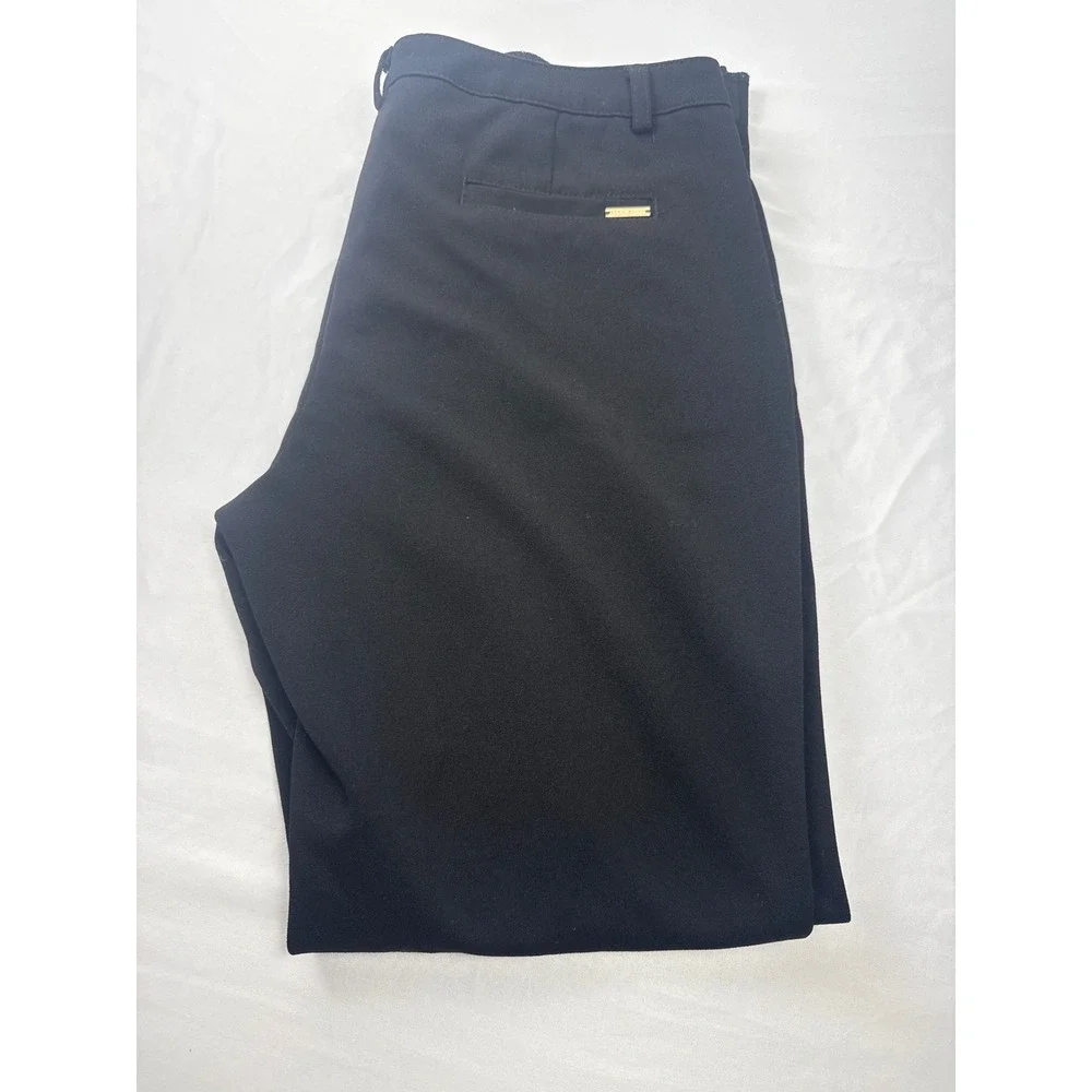 Anne Klein Size 10P Black Bootcut Dress Pants Career Stretch Petite